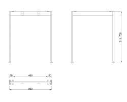 MILADESIGN Desk base Mobilar M6206 white