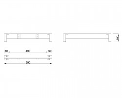 MILADESIGN Desk base low Mobilar M6306-K white