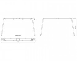 MILADESIGN Desk base Mobilar M6314E–S white