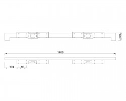 MILADESIGN Desk base low Quark Q7214-K white