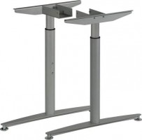 MILADESIGN Desk base with regulation central Linear LN3302R silver