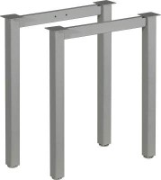 MILADESIGN Desk base G6 ST522/60 silver