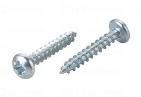 Screw PZ 3x20 half-round head zinc white PZ1