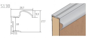 S-profile S13B 2,7m silver elox