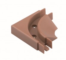 REHAU corner guide rail for screw brown (Havana)