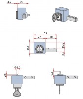 TERNO lock for glass sliding doors same key