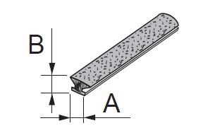 S-Flast top brush 6,2x5mm grey