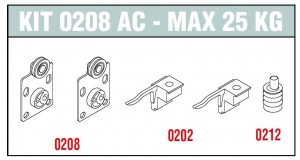 SISCO 0208 AC fittings set for interior doors 25kg