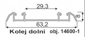 IC-bottom guide 3m silver