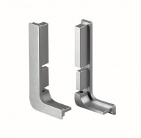 TULIP Gola profile end cap J - open, anodised aluminium R+L