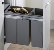 HETTICH 49476 Bin.it Duo I waste bin gray