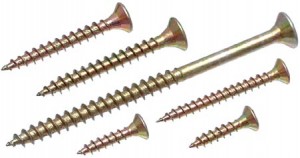 Screw PZ 6x45 countersunk head zinc yellow PZ3