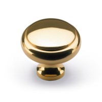 HETTICH 9070575 Knob SOLVA d30 mm gold shiny