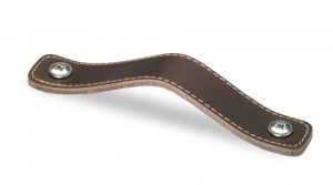 HETTICH 9071843 Handle NICA 94/64 mm dark brown leather