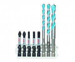 BOSCH 2608577144 Hex-9 MultiConstruc Drill Bit Set. 5,6,8mm; Impact Control