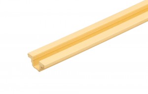 STRONG plastic door fittings top / bottom guide 1.8 m beige