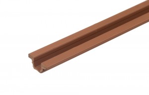 STRONG plastic door fittings top / bottom guide 1.8 m brown